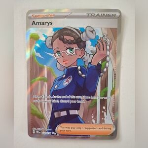 Pokemon Trading Card Prismatic Evolutions Amarys Trainer Holo 132/131